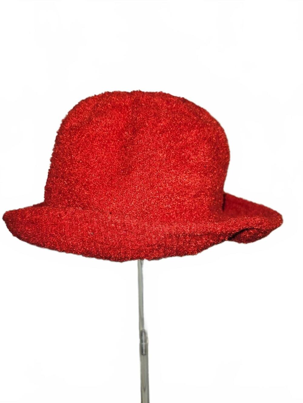 Nine & Company Red Boucle Cloche Hat